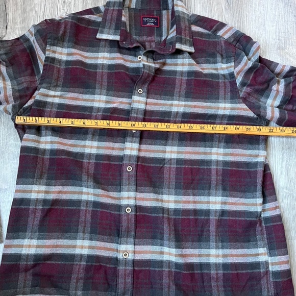UNTUCKit Shirt Men’s 100% Cotton Greyton Flannel Button Up Long Sleeve XL - Picture 5 of 8
